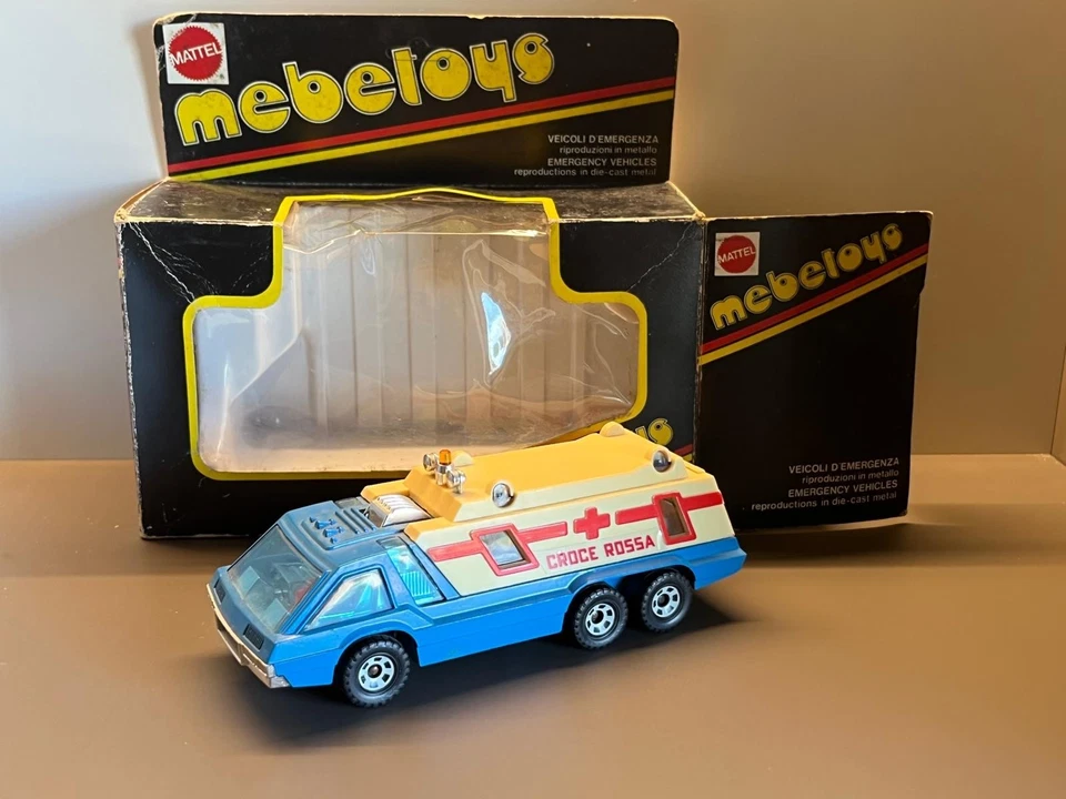 Mebetoys Mattel 70 's RARE Veicoli di Emergenza Camion Croce Rossa 15 cm W/BOX - Immagine 2 di 4