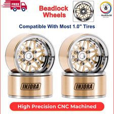INJORA 1.0 Brass Aluminum Beadlock Wheels ModuWheel for TRX4M SCX24 1/18 1/24