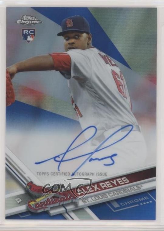 2017 Topps Chrome Rookie Blue Refractor 56/150 Alex Reyes #RA-AR Auto RC v9t