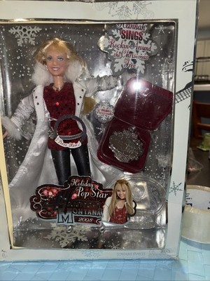 ハンナモンタナ　人形　ディズニー　ドール　マイリー　サイラス Disney Holiday Pop Star Hannah Montana 2008 Doll Singing Miley