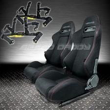 Nrg 2x Type-r Fully Reclinable Black Racing Seatseatssliders4pt Harness Belt