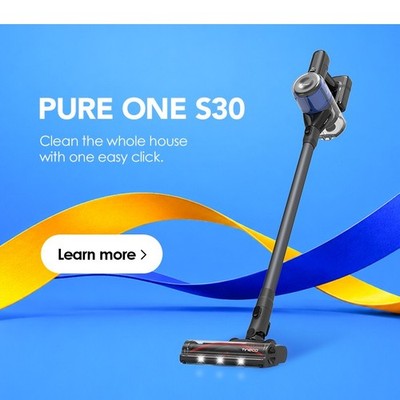 Tineco Pure ONE S30 Cordless Vacuum Cleaner, 150AW Powerful Suction, Zero Tangle