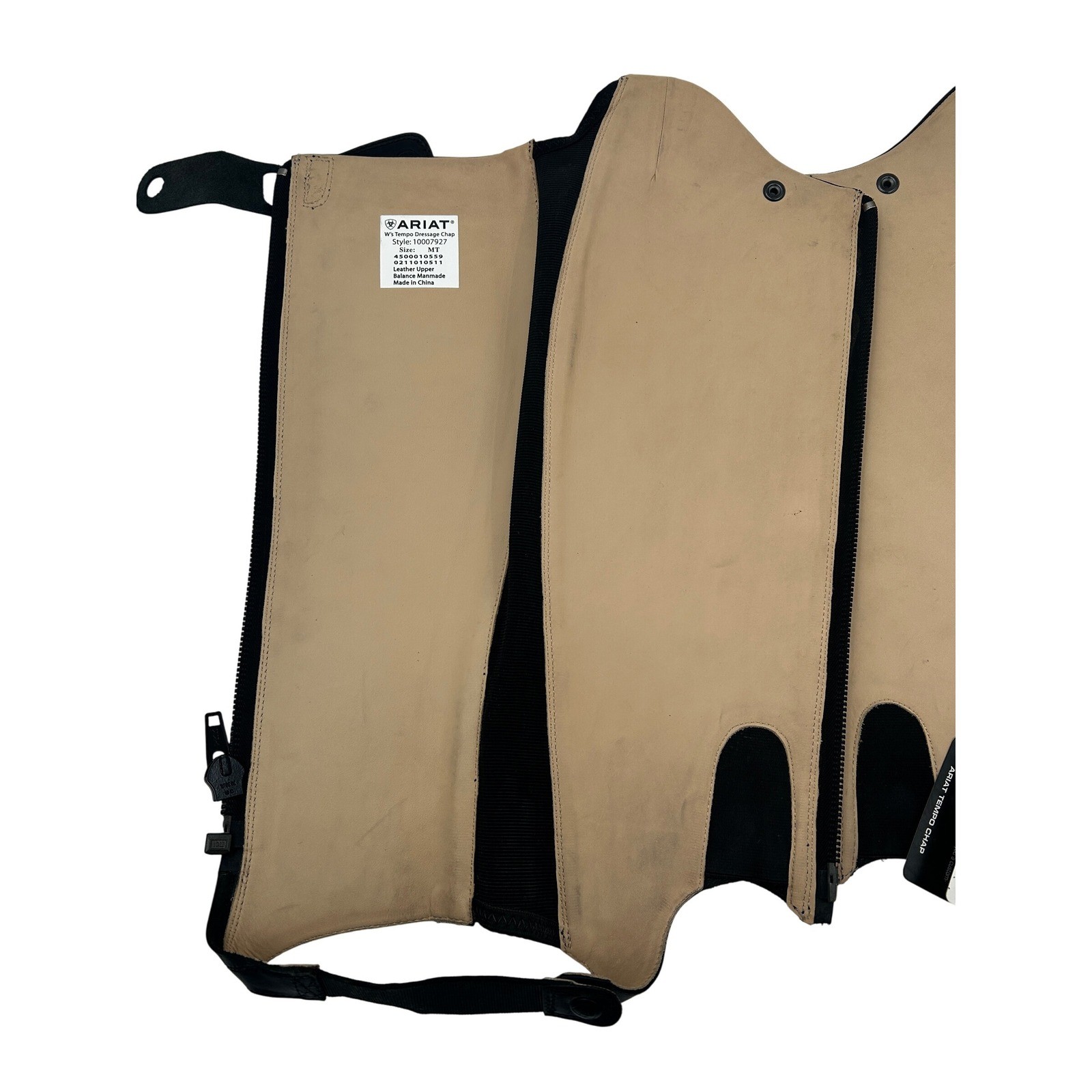 Ariat Tempo Dressage Half Chaps Womens MT Black Leather Riding Equestrian NWT