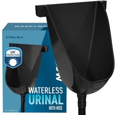 Waterless Urinal with Hose Black - UV Resistant Outside Urinal, Outdoor Pla...