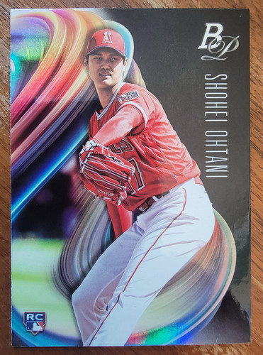 2018 Bowman Platinum SHOHEI OHTANI RC ROOKIE Card #34 Rainbow Foil MVP - Picture 1 of 2