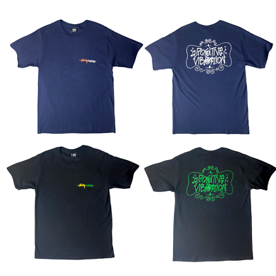 Stussy Mens Positive Vibration T-Shirt - Black / Navy - Multiple