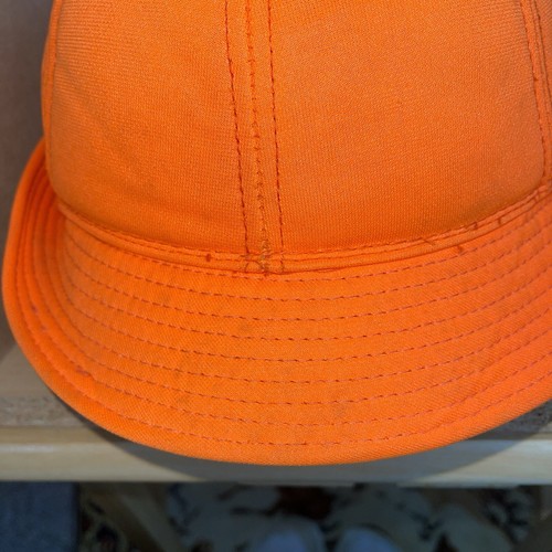 Vintage Youngan Blaze Orange Hunting Brimmed Ear Flap Mens Hat Size L Jones Cap - Picture 4 of 16