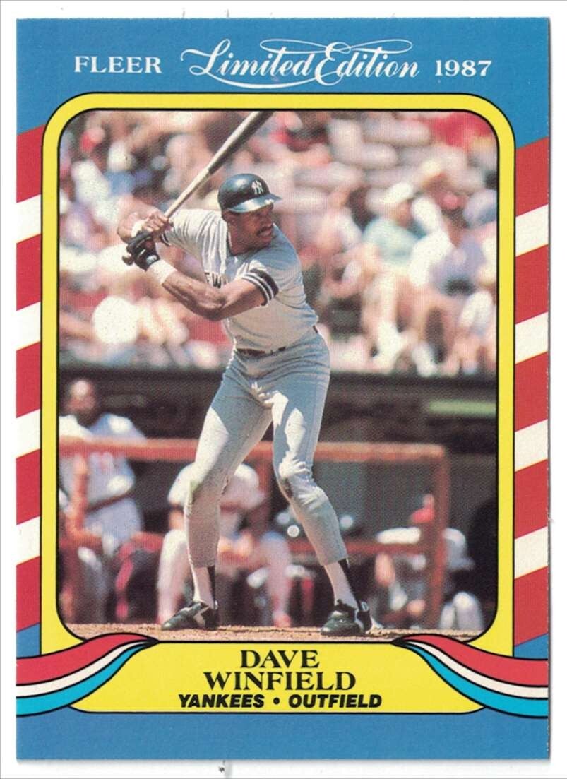1987 Fleer Limited Edition Baseball Superstars #42 Dave Winfield