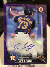 Joe Sclafani 2016 Bowman Chrome PURPLE Auto Rookie RC #/250! Houston Astros SP