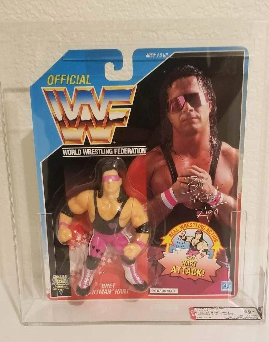 WWF Hasbro Bret Hart Purple Heart Variant AFA 80 Vintage