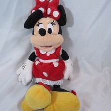 Disney Minnie Mouse Red Polka Dot Dress  Bow 14  Plush Stuffed Animal