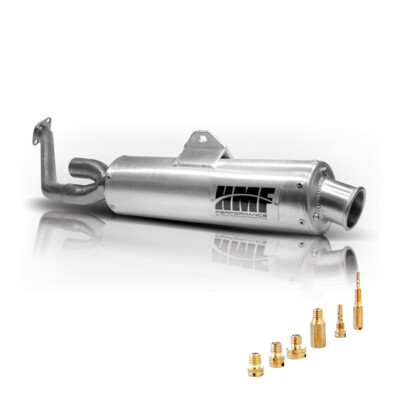 HMF Arctic Cat 650 V-Twin Slip On Exhaust Brushed + Jets (04-06)