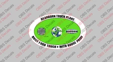 Dearborn Assembly Plant Window Decal Truck F150 BLUE GREEN