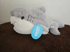 Send A Friend Scooter the Shark Plush Stuffed Animal Grey White Big Smile