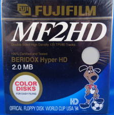 3,5" FLOPPY MF2HD FUJIFILM (BERIDOX HYPER HD / GRAU) -- 10 ST&Uuml;CK #NEUWARE/NOS#