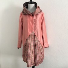 Lindi Reversible Womens Jacket Hooded Size Small Pink Gray