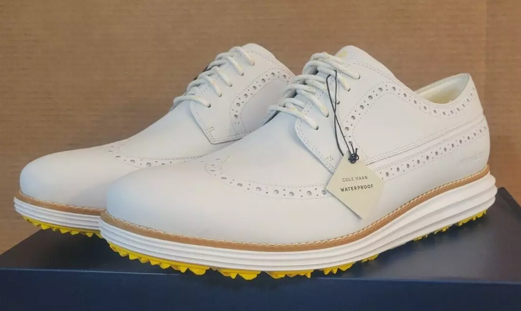 Cole Haan Men's OG Wing OX GOLF Spikeless WP Size: 11 White