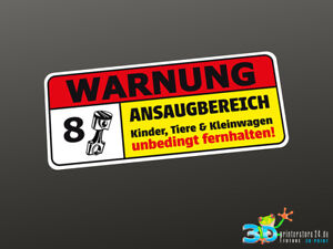 Warnung Ansaugbereich Tuning Auto Aufkleber Pkw 8 Zylinder Shocker Sticker Jdm Ebay