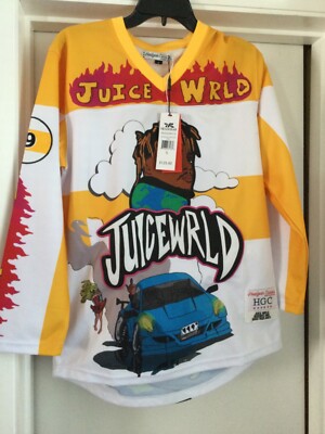 NWT Headgear Classics JUICE WRLD Yellow Hockey Jersey Goodbye Good