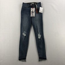 Rewash Junior Fit High Rise Ripped Jeggings Medium Wash Blue Women's Jeans 