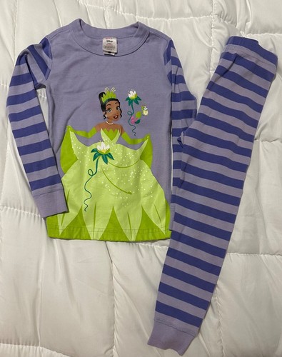 Hanna Andersson Disney Tiana  Princess Long Johns Pajamas Set Size 100 4 - Picture 1 of 2