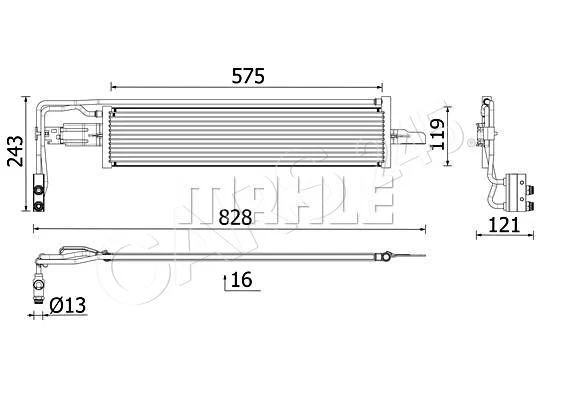 MAHLE Automatic Transmission Oil Cooler For OPEL Astra K 19 