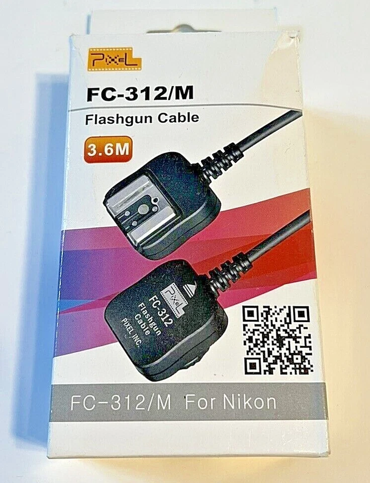 Pixel FC-312 Flashgun Cable Compatible w/ Nikon DSLR & Flashgun FC-312/M w/ Box - Image 4 of 4