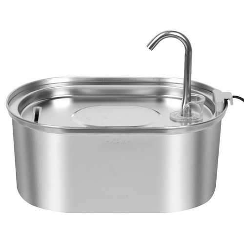304 Stainless Steel Water Fountain Pet Dog Cat Drinking Dispenser Filter Feeder - Picture 16 of 17