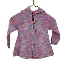 Girls Mickey Mouse Multi Color Knitted Hooded Sweater Size 3T- 4T est
