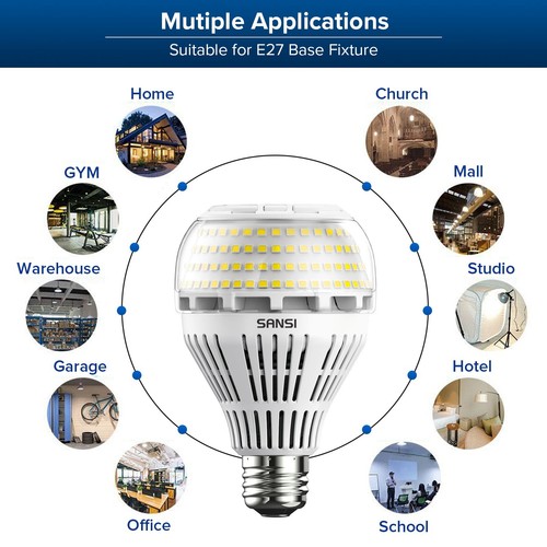 SANSI 250W Equivalent LED Light Bulb 4000lm Super Bright LED Light Bulb for Home - Picture 7 of 8
