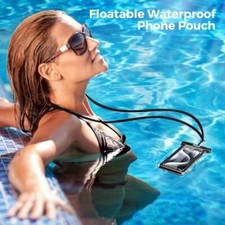 2 Pack Waterproof FLOATING Phone Pouch Bag Universal Phone Water Protector Case
