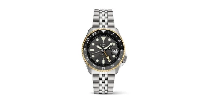 Seiko 5 Five Sports SSK021 GMT Automatic Black Dial Watch | eBay