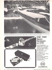 CGE-FIAR Space Hardware Communication Technology Satellite Vtg Magazine Print Ad