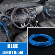 Blue 16ft5m Car Interior Edge Crack Moulding Trim Molding Strip Auto Decor New
