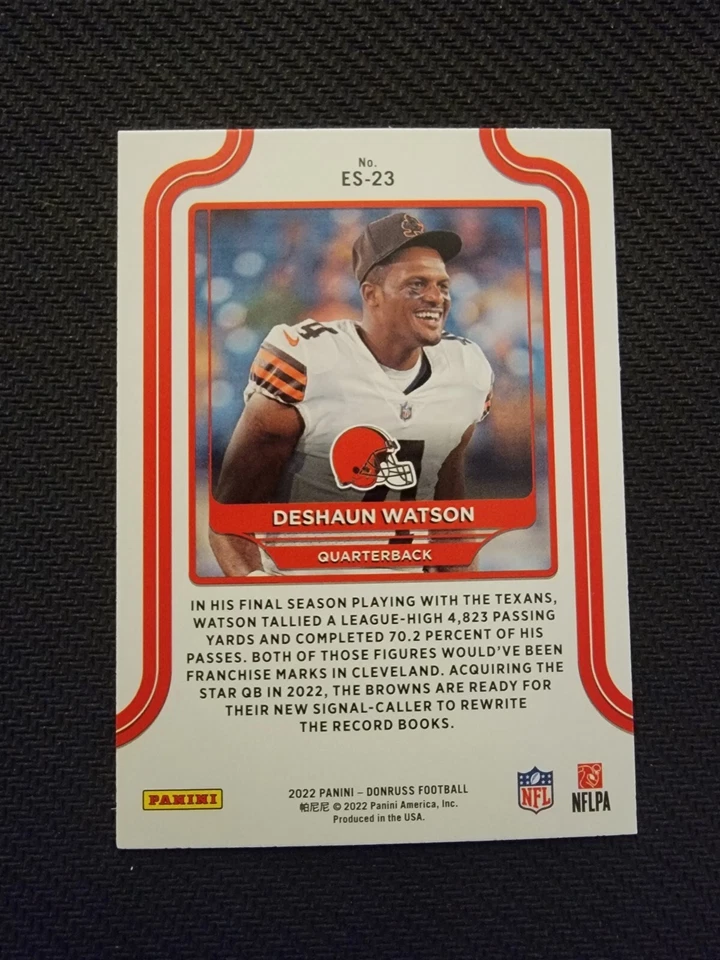 2022 Panini Donruss - The Elite Series #ES-23 Deshaun Watson - Image 2 of 2