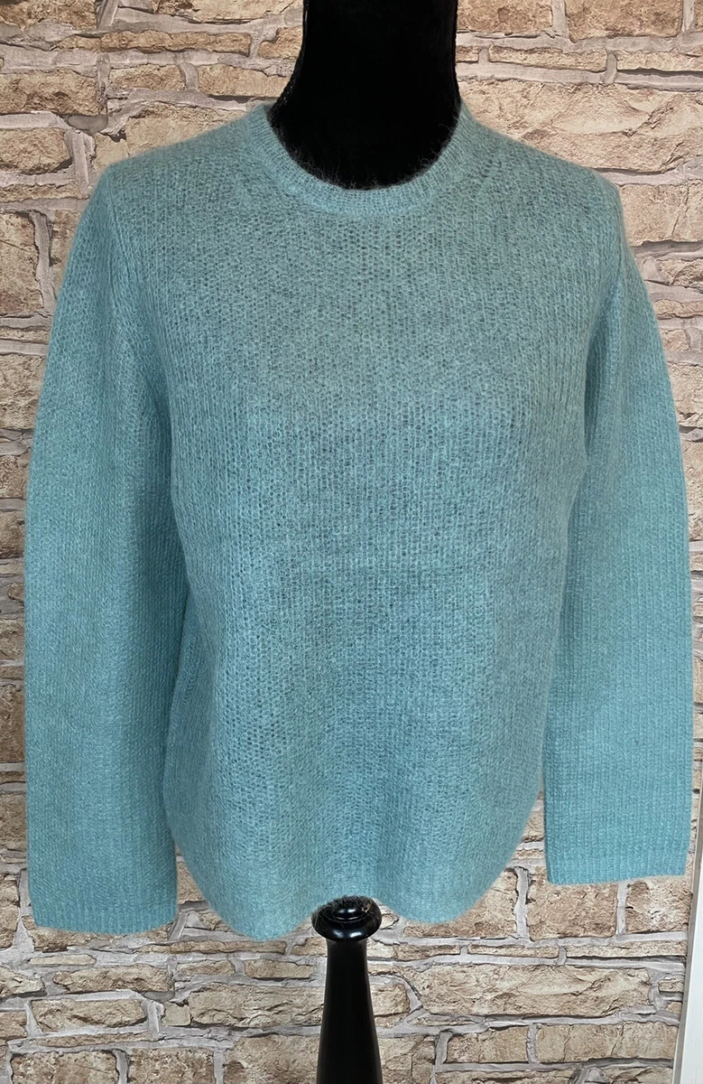 VINCE Alpaca Mohair Sea Green Knitted Jumper Sweater. Medium UK 10