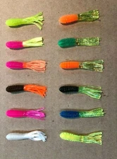 1.5" Crappie Ringer 50 pack, Choose Color, 1.75" Jigs, Ringed Fishing Lures, USA