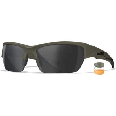 Wiley X Valor Brille Gläser in Grau + Transparent + Rust / Gestell in OD Grün