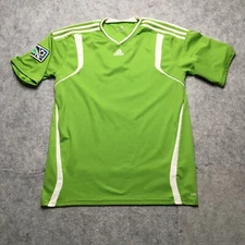 Adidas Seattle Sounders Blank Jersey Mens Large L Green No Logo MLS Soccer