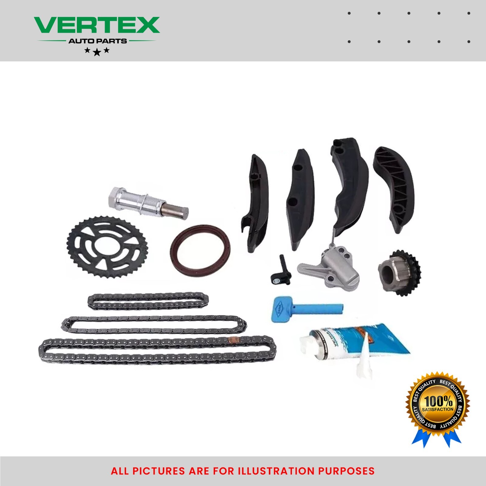 For BMW 1 5 7 X1 X3 1.6 2.0 TCK133C N47D20A N47D20C Timing Chain Kit - BRAND NEW