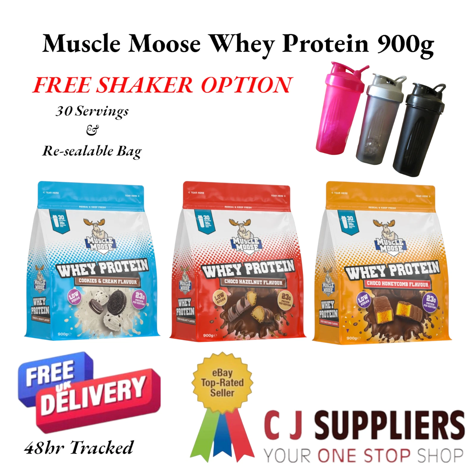 Muscle Moose Cookies, Hazelnut, Honeycomb - Whey Protein (Free Shaker Option}
Opens in a new window