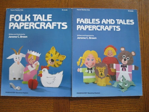 Lot of 2 Fearon Teacher Aids/Books Fables & Folk Tales Story Crafts