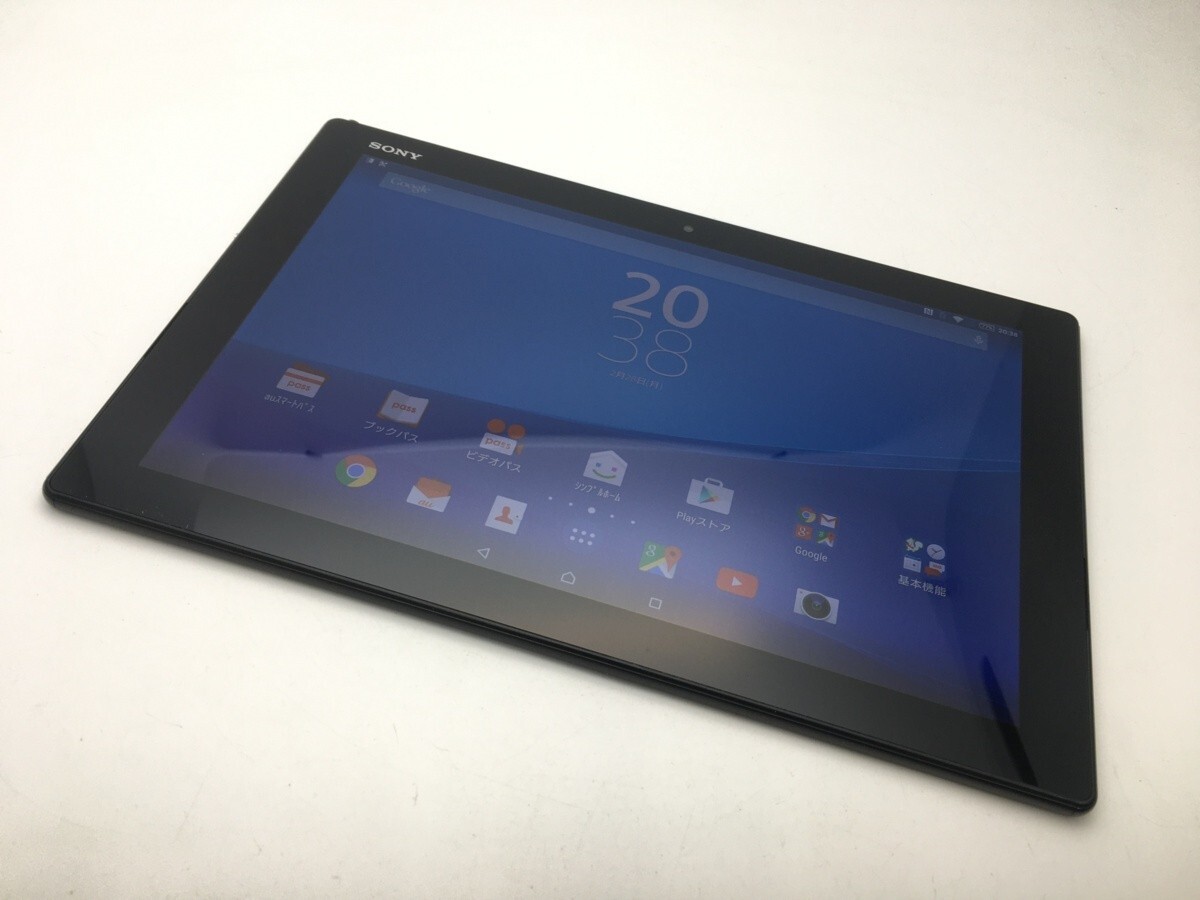 R742 SIMフリーXperia Z4 Tablet SOT31黒訳あり傷が目立ち使用感有り