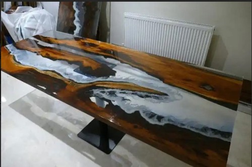 Tavolo Live Edge, tavolo epossidico personalizzato, tavolo da pranzo in legno, piani tavolo in resina epossidica - Foto 2 di 4