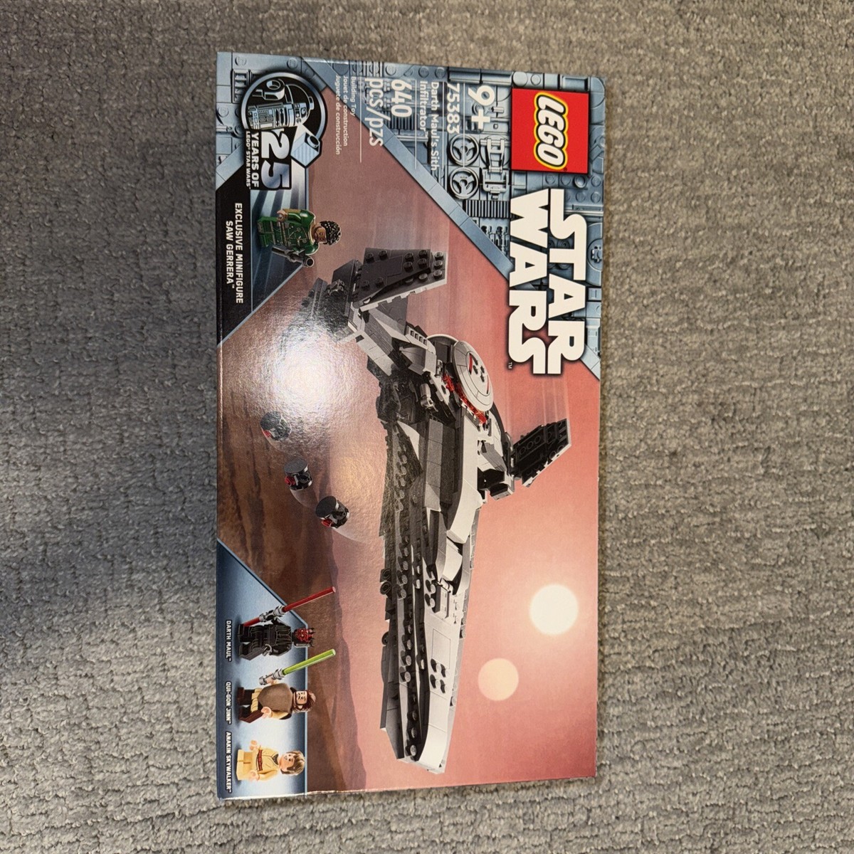 Lego 75383 Sith Infiltrator Reddish Beard Qui Gon Jinn Early Batch