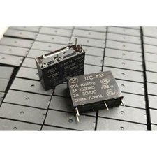 2Pcs HONGFA JZC-43F-005-HS 5VDC Power Relay 4Pins 3A 250VAC