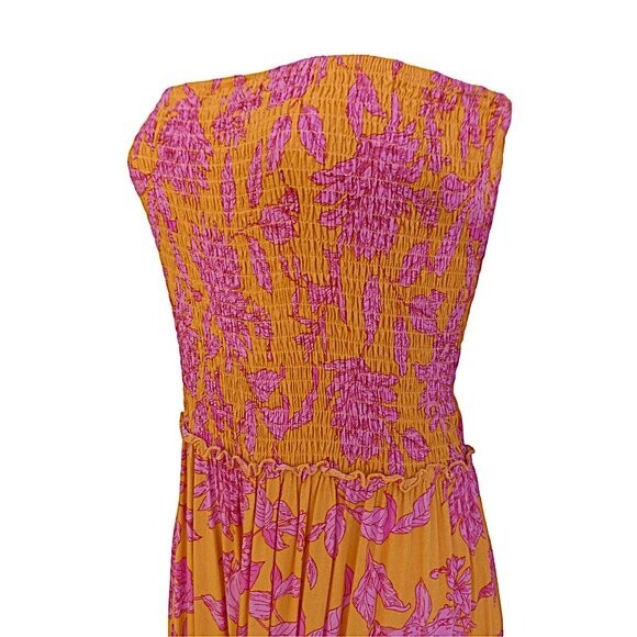 abel the label floral maxi dress Abel The Label Smocked Maxi Dress Fashionville.com