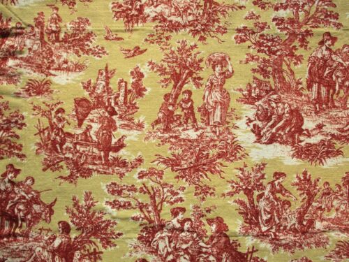 Waverly Set Tovagliette e Tovaglioli 16 Pezzi Giallo e Rosso Toilette Rustico Vita Cotone - Foto 2 di 9