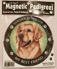 Pet Gifts USA Magnetic Pedigrees Dog Magnet - Golden Retriever My Best Friend