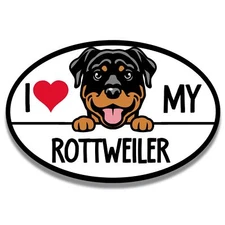 Magnet Me Up I Love My Rottweiler Dog Breed Car Magnet Decal, 4x6 inches